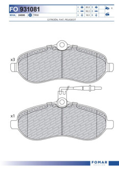 Тормозные колодки - /ROULUNDS Fomar FO931081