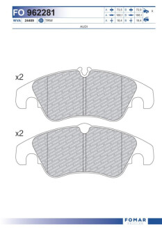 Тормозные колодки - /ROULUNDS Fomar FO962281