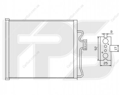 Радиатор кондиционера - (64538378685 / 64538378439) FPS FP 14 K17 (фото 1)