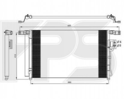 Конденсатор кондиціонера FPS FP 32 K945 (фото 1)