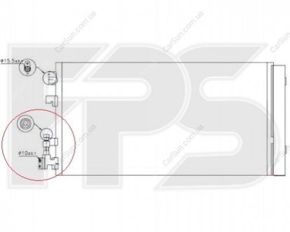 Конденсатор кондиционера - (921100001R / 921000005R) FPS FP 56 K165 (фото 1)