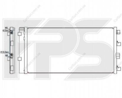 Конденсатор кондиціонера - (921008028R / 8200880551) FPS FP 56 K271