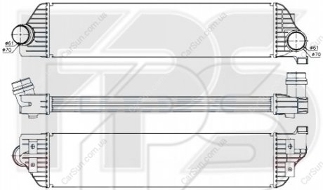 Радиатор наддува - (144960015R / 93168279 / 7485120579) FPS FP 56 T04