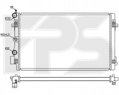Радіатор охолодження FPS FP 74 A382 (фото 1)