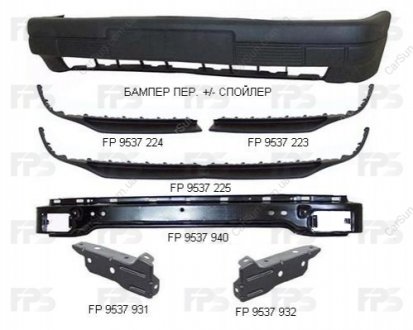 Спойлер бампера - (357805904A / 357805904A2BC / 357805904) FPS FP 9537 224
