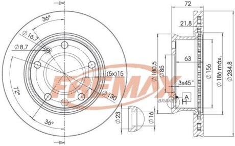 Диск тормозной FREMAX BD-0187