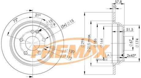 Диск тормозной FREMAX BD0416