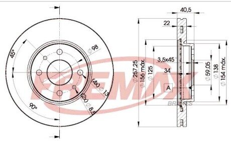 Диск тормозной FREMAX BD1650