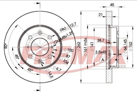 Гальмівний диск FREMAX BD1700