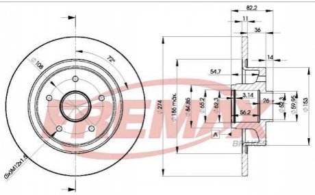 Тормозной диск FREMAX BD2236