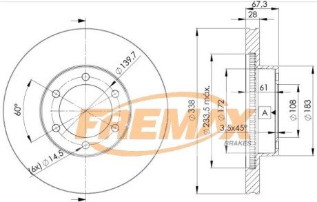 Гальмівний диск FREMAX BD2918