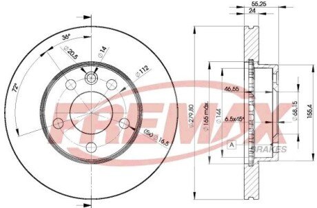 Диск гальмівний FREMAX BD-3015