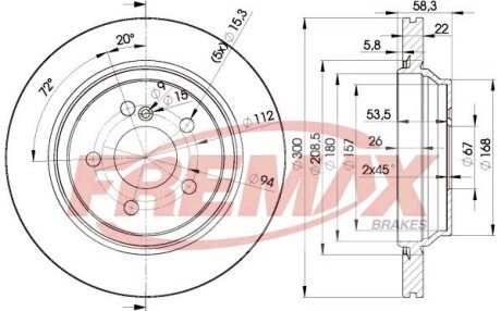 Гальмівний диск FREMAX BD 3053