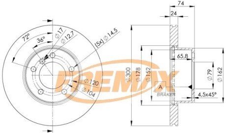 Гальмівний диск FREMAX BD 3405