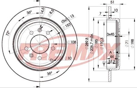 Тормозной диск FREMAX BD 4686