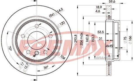 Гальмівний диск FREMAX BD5563