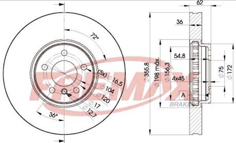 Гальмівний диск FREMAX BD5684