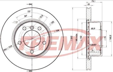 Тормозной диск FREMAX BD6464