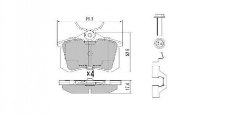 Комплект тормозных колодок FREMAX FBP057501 (фото 1)