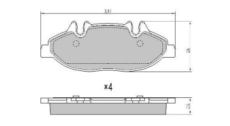 Колодки передние, (тип BOSCH) - (A0064204320 / A001421091064 / A0014210910) FREMAX FBP-1382