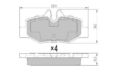 Колодки дискового тормоза FREMAX FBP1383