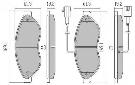 Комплект тормозных колодок, дисковый тормоз - (GDB1681 / 77364161 / 77364160) FREMAX FBP-1476