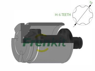 Ремкомплект супорта (заднього) VW Passat 05-10 (d=41mm)(+поршень/направляюча)(Trw) FRENKIT K415201