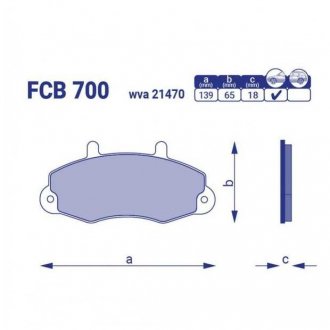 FORD Тормозные колодки дисковые Transit 14&quot; 98-00 FRICO FCB 700