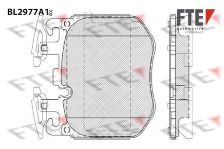 Колодки гальмівні (передні) BMW 2/3/5/6/7/8/X3/X4/X5/X6/X7/i4 15- FTE 9011223