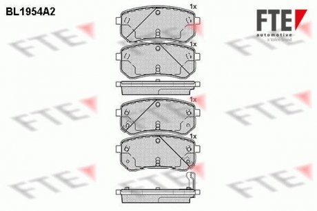 Колодки дискового тормоза FTE BL1954A2 (фото 1)