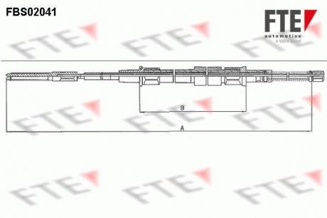Трос стояночного тормоза FTE FBS02041