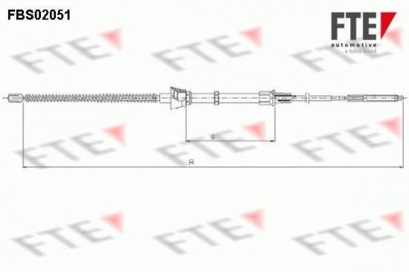 Трос стояночного гальма FTE FBS02051 (фото 1)