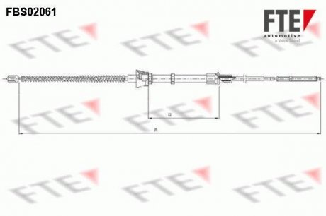Трос стояночного тормоза FTE FBS02061