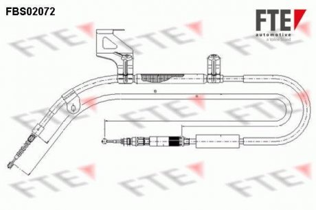 Трос стояночного тормоза FTE FBS02072