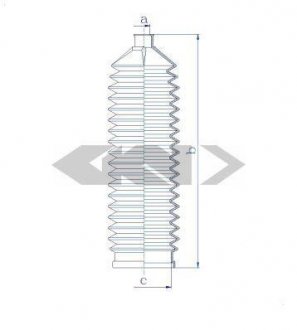 Пильовик рульового механізма GKN-SPIDAN 84261