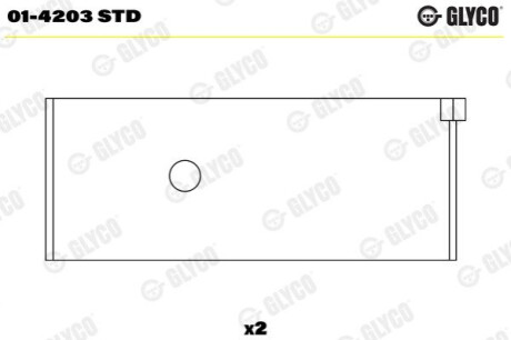 ПІДШИПНИКИ ШАТУННІ НОМ. MATIZ TICO Glyco 01-4203 STD