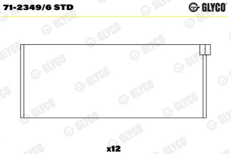 Шатунный подшипник Glyco 71-2349/6STD