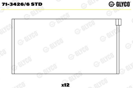 Вкладыши Glyco 71-3426/6 STD