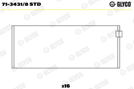 Автозапчастина Glyco 71-3431/8 STD