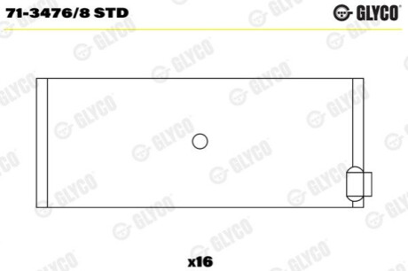 Шатунный подшипник Glyco 7134768STD