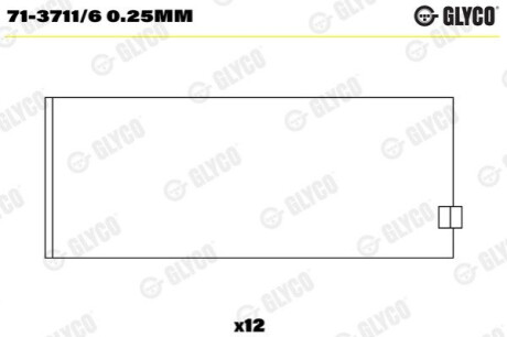 ПІДШИПНИКИ ШАТУННІ Glyco 71-3711/60.25MM