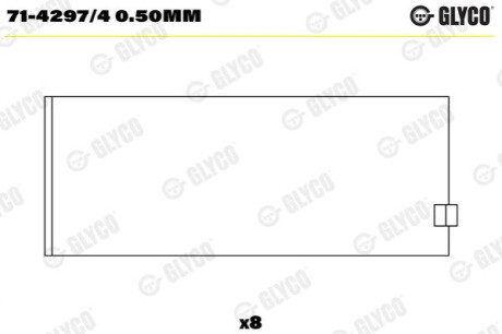 Подшипник скольжения PL 0.50MM Glyco 71-4297/4 0.50MM