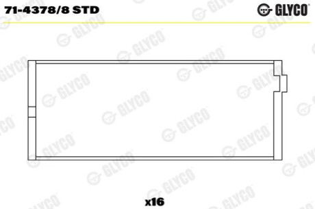 Вкладыши шатунные Glyco 71-4378/8 STD