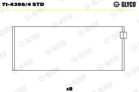 Шатунный подшипник Glyco 71-4396/4 STD