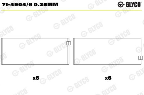 TRUCK RVI Glyco 71-4904/6 0.25MM