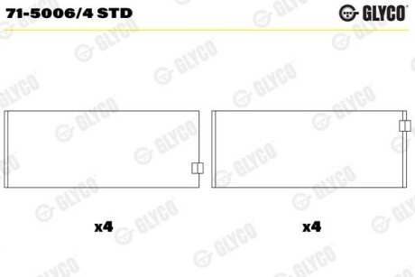 Вкладиш шатунний Glyco 7150064STD