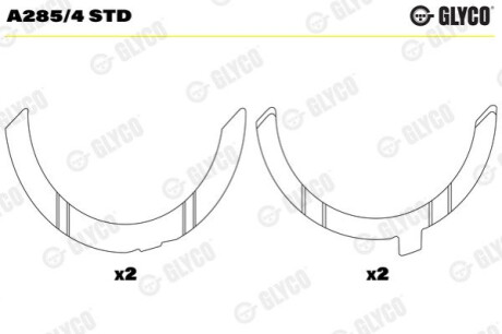 Опора колінвалу Glyco A2854STD