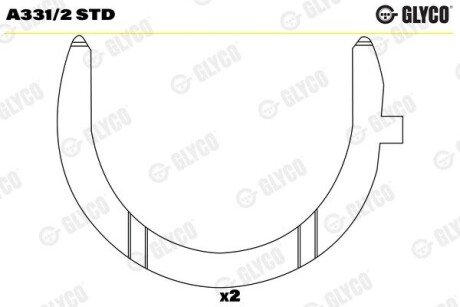 Thrust Washer, crankshaft Glyco A3312STD