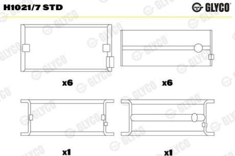 Вкладиш Glyco H1021/7 STD