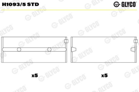 Вкладыш коренной Glyco H10935STD